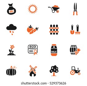 agriculture web icons for user interface design