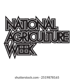 ilustração de design de vetor de título da Semana da Agricultura