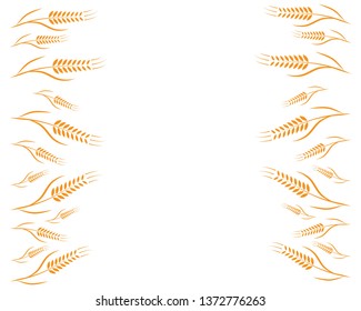 Agriculture wheat background Template vector - Vector