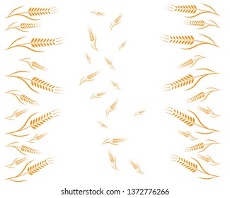 Agriculture wheat background Template vector - Vector
