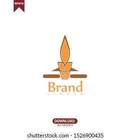Agriculture wheat concept logo vector template design