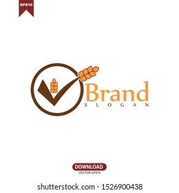 Agriculture wheat concept logo vector template design