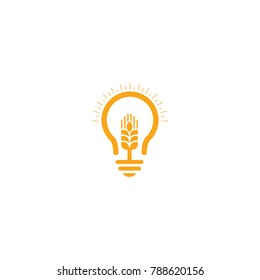 Agriculture wheat farm vector logo template bakery food icon design
