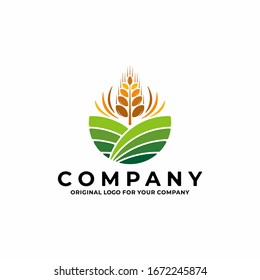 Agriculture wheat / Grain logo design template. Can use for your design elements, business logo, website icons, application icons, UI, and More.