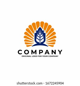 Agriculture wheat / Grain logo design template. Can use for your design elements, business logo, website icons, application icons, UI, and More.