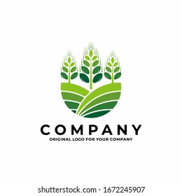 Agriculture wheat / Grain logo design template. Can use for your design elements, business logo, website icons, application icons, UI, and More.