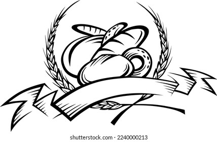 Agriculture wheat icon set, Organic wheat, bread agriculture and natural eat, rice isolated on white background, in a logo style vector illustration