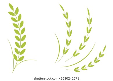 Agriculture wheat icon set, Organic wheat, bread agriculture and natural eat, rice. Ears of wheat icon. wheat vector symbol and sign design for app, logo, web. Agricultural icon. vector illustration .