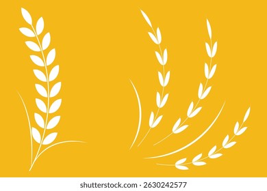 Agriculture wheat icon set, Organic wheat, bread agriculture and natural eat, rice. Ears of wheat icon. wheat vector symbol and sign design for app, logo, web. Agricultural icon. vector illustration .