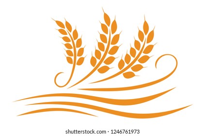 Agriculture wheat illustration design - vector