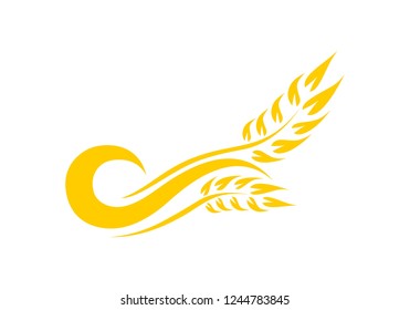 
Agriculture wheat Logo
