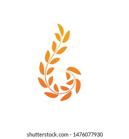 Agriculture wheat logo concept design template