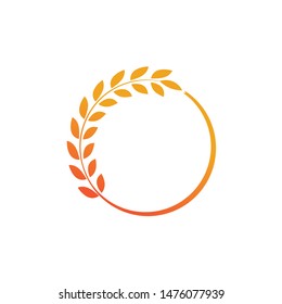 Agriculture wheat logo concept design template