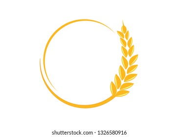 Agriculture Wheat Logo Design Vector Template Stock Vector (Royalty ...