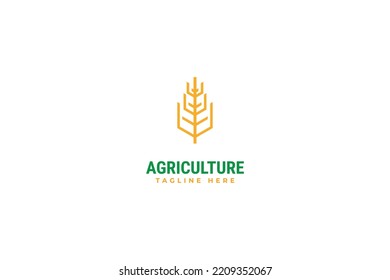 Agriculture wheat logo design vector illustration