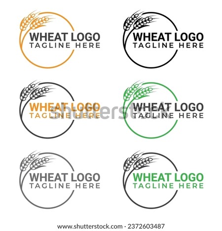 Agriculture wheat Logo Design Vector Template