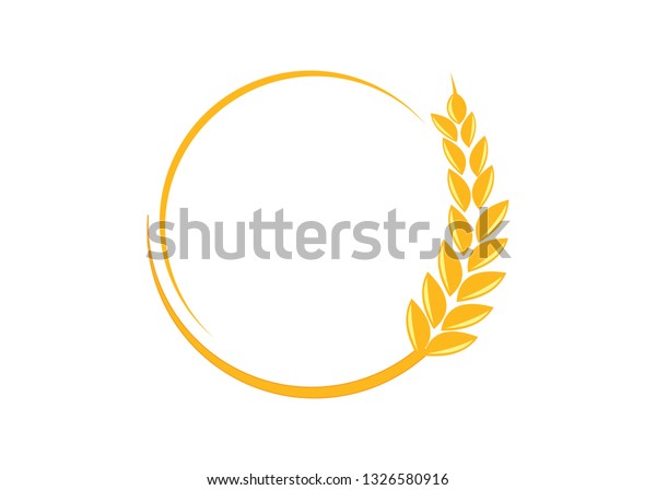 Agriculture Wheat Logo Design Vector Template Stock Vector (Royalty ...