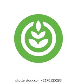 Agriculture wheat logo icon design template elements, circle shape logo vector