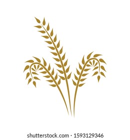 Agriculture wheat logo icon illustration