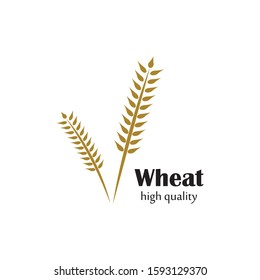 Agriculture wheat logo icon illustration