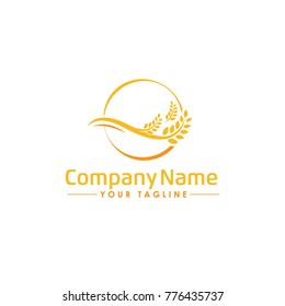 Agriculture wheat Logo Template