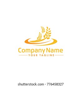 Agriculture wheat Logo Template