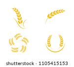 Agriculture wheat Logo Template vector icon design 