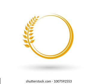 Agriculture wheat Logo Template vector icon design