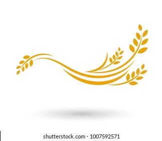 Agriculture wheat Logo Template vector icon design