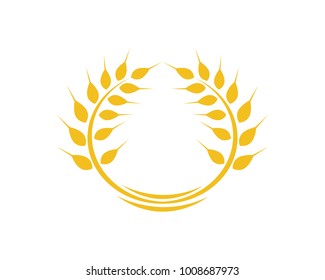 Agriculture wheat Logo Template vector icon design