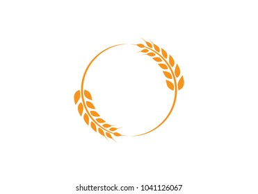 Agriculture wheat Logo Template vector icon design 