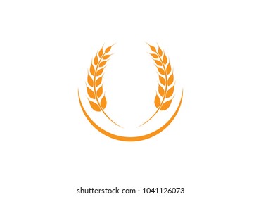 Agriculture wheat Logo Template vector icon design 