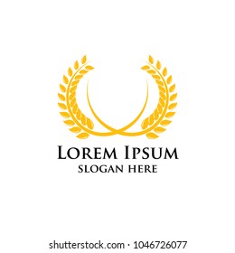 Agriculture wheat Logo Template vector icon design