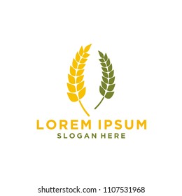 Agriculture wheat Logo Template vector icon design 