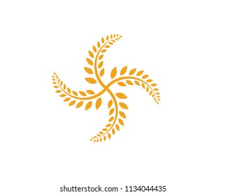 Agriculture wheat Logo Template logo vector icon design