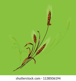 Agriculture wheat Logo Template vector icon design. Wheat Ears for Identity Style of Natural Product Company and Farm Company. Organic wheat, bread agriculture and natural eat. 