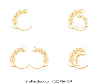 Agriculture wheat Logo Template vector icon design - Vector