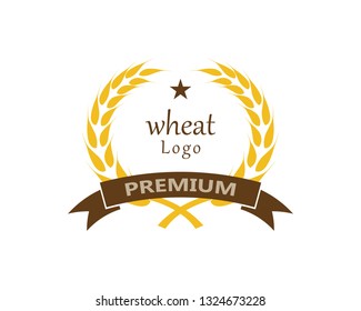 Agriculture wheat Logo Template vector icon design 