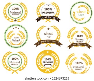Agriculture wheat Logo Template vector icon design 