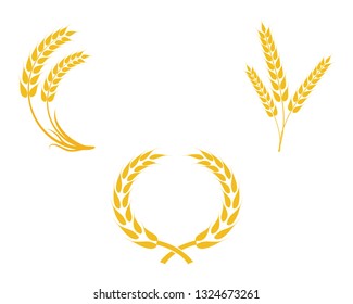 Agriculture wheat Logo Template vector icon design 