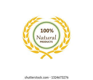Agriculture wheat Logo Template vector icon design 