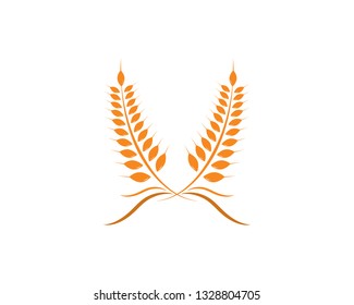 Agriculture wheat Logo Template vector icon design