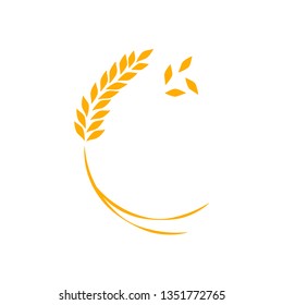 Agriculture wheat Logo Template vector icon