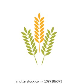 Agriculture wheat Logo Template vector icon