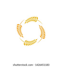 Agriculture wheat Logo Template vector icon design