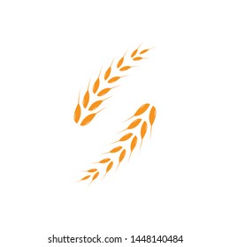 Agriculture wheat Logo Template vector icon design 