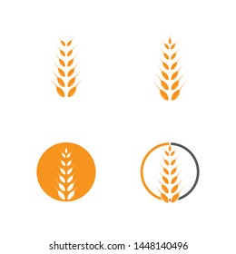 Agriculture wheat Logo Template vector icon design 