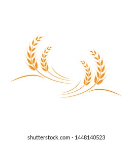 Agriculture wheat Logo Template vector icon design 