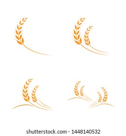 Agriculture wheat Logo Template vector icon design 