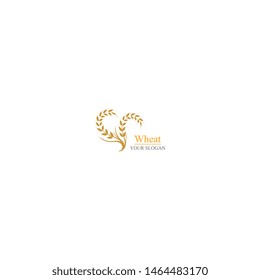Agriculture wheat Logo Template vector icon design 